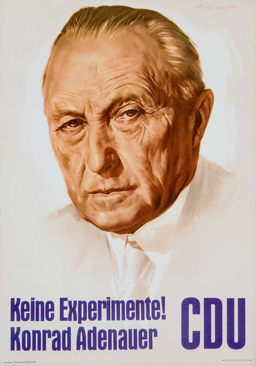 Konrad Adenauer CDU Poster