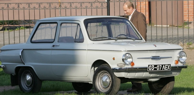 Putin with his 1972 Zaporozhets