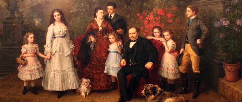 Bull Market Geműtlichkeit -- Bethel Henry Strousberg family 1870