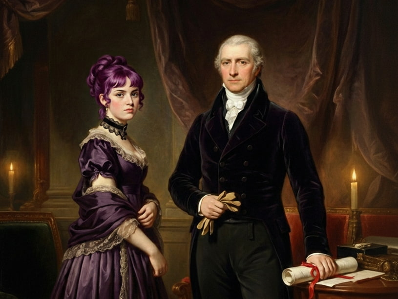 Image of Amelia and Lord Liverpool in the style of Thomas Lawrence (AI) Image of Amelia and Lord Liverpool in the style of Thomas Lawrence (AI)